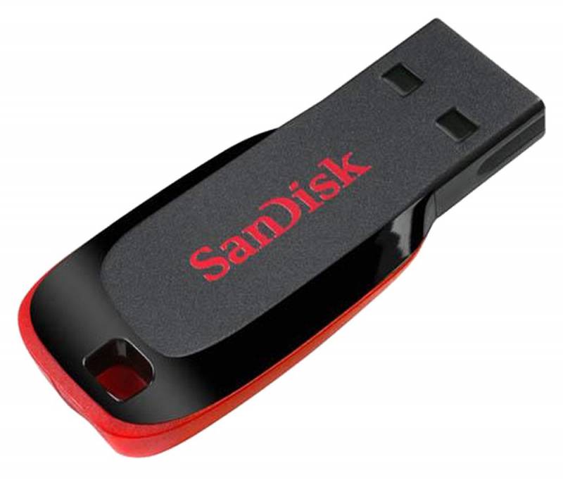 Флеш Диск Sandisk 128Gb Cruzer Blade SDCZ50-128G-B35 USB2.0 черный/красный