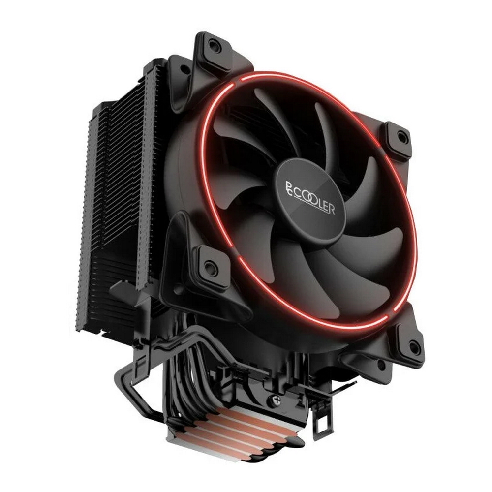 PCCooler GI-X6R Кулер S775/115X/AM2/AM3/AM4 (24 шт/кор, TDP 160W, вент-р 120мм с PWM, Red LED FAN, 5 тепловых трубок 6мм, 1000-1800RPM, 26.5dBa)