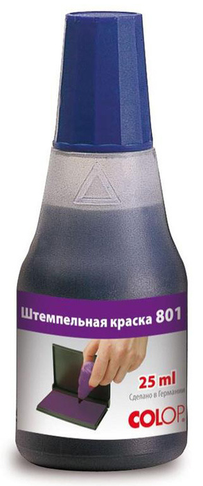 Штемпельная продукция Краска штемпельная Colop 801/25ML оттис.:фиолетовый водный/глицериновый 25мл