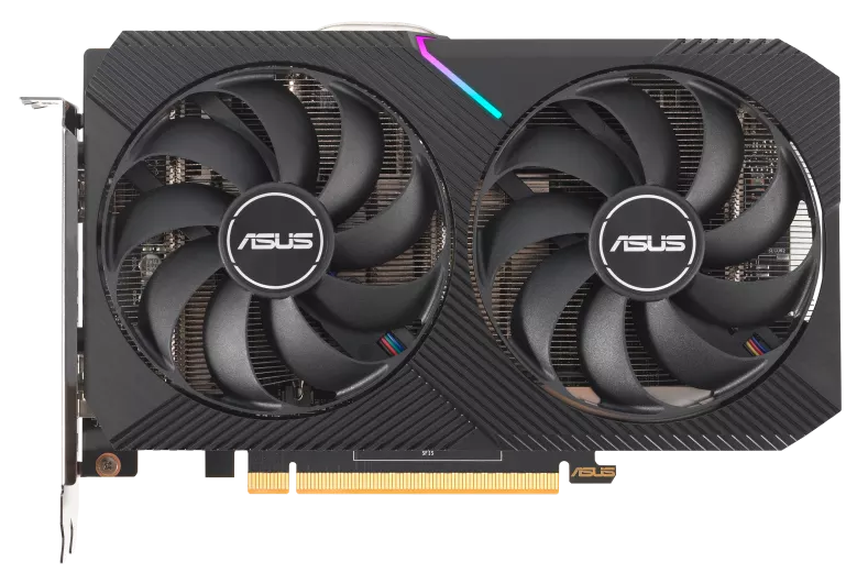  Видеокарта Asus PCI-E 4.0 DUAL-RX6500XT-O4G AMD Radeon RX 6500XT 4096Mb 64 GDDR6 2382/16000 HDMIx1 DPx3 HDCP Ret