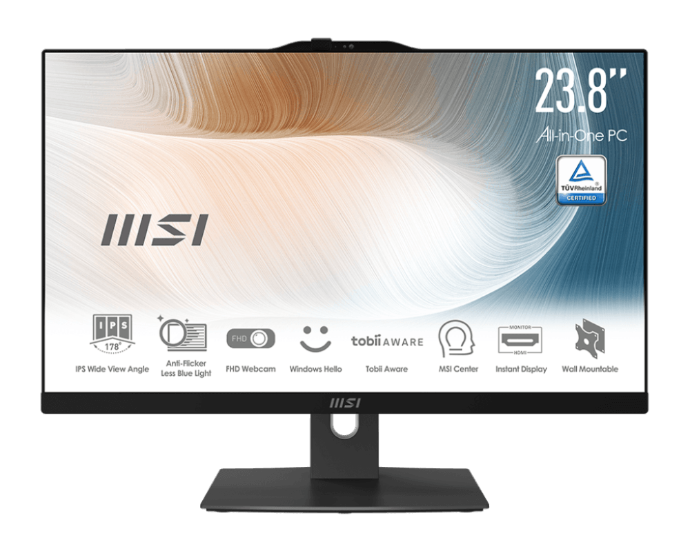 Моноблок MSI All-In-One Modern AM242P 23,8",FHD,Anti-Glare,Non-touch,Core i7-1260P,2.1GHz,120W,M.2 1*512GB,16GB(8GB*2),802.11 AX&BT 5,2,1y,Win11Pro(MS-AE07) (9S6-AE0711-206)