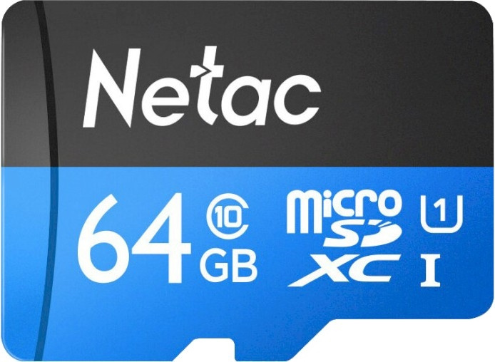 Флеш карта microSDXC 64Gb Class10 Netac NT02P500STN-064G-S P500 w/o adapter