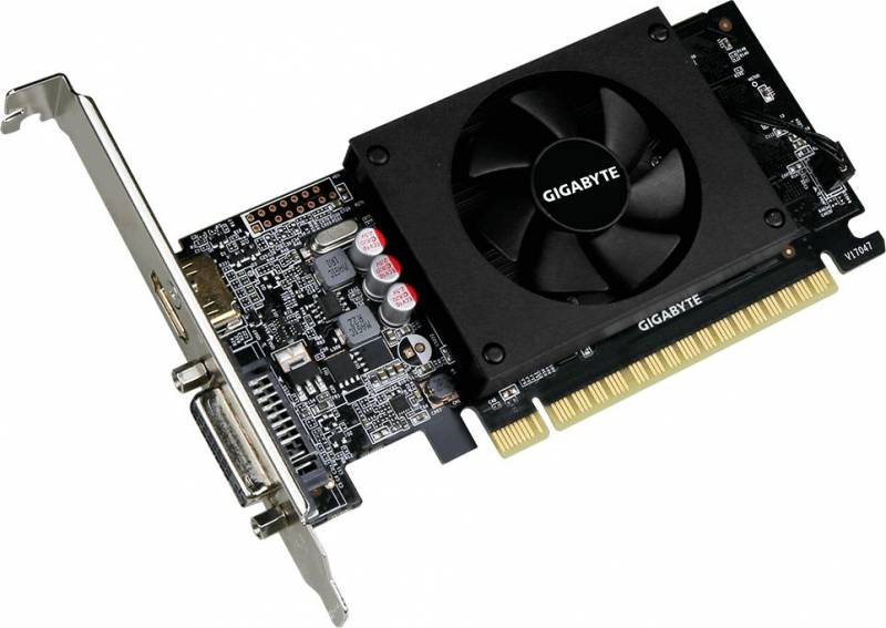 Видеокарта Gigabyte PCI-E GV-N710D5-2GL nVidia GeForce GT 710 2048Mb 64bit GDDR5 954/5010 DVIx1/HDMIx1/HDCP Ret low profile