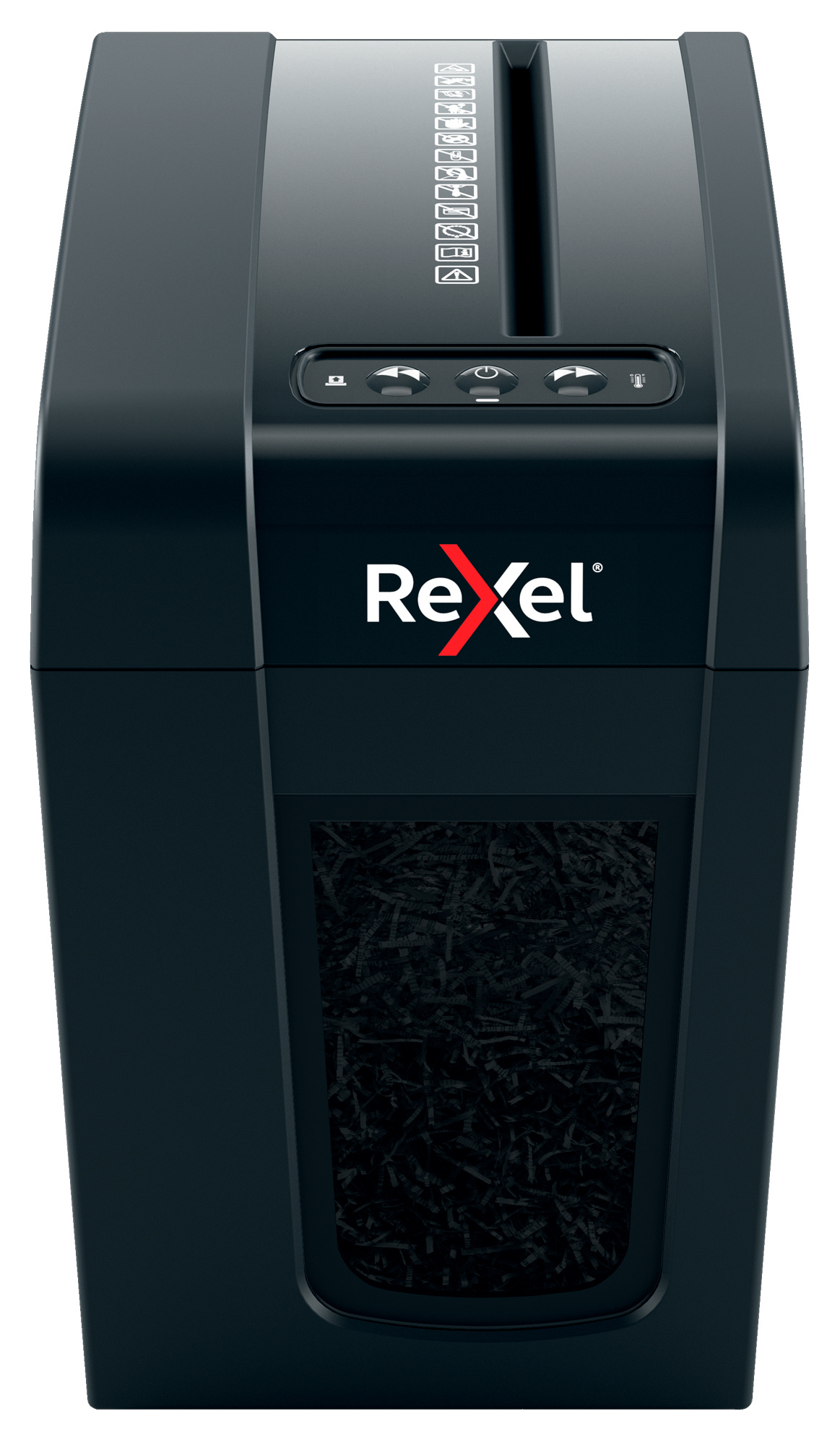 Шредеры (Уничтожители)  Неватека Шредер Rexel SECURE X6-SL EU черный (секр.P-4)/фрагменты/6лист./10лтр./скрепки/скобы