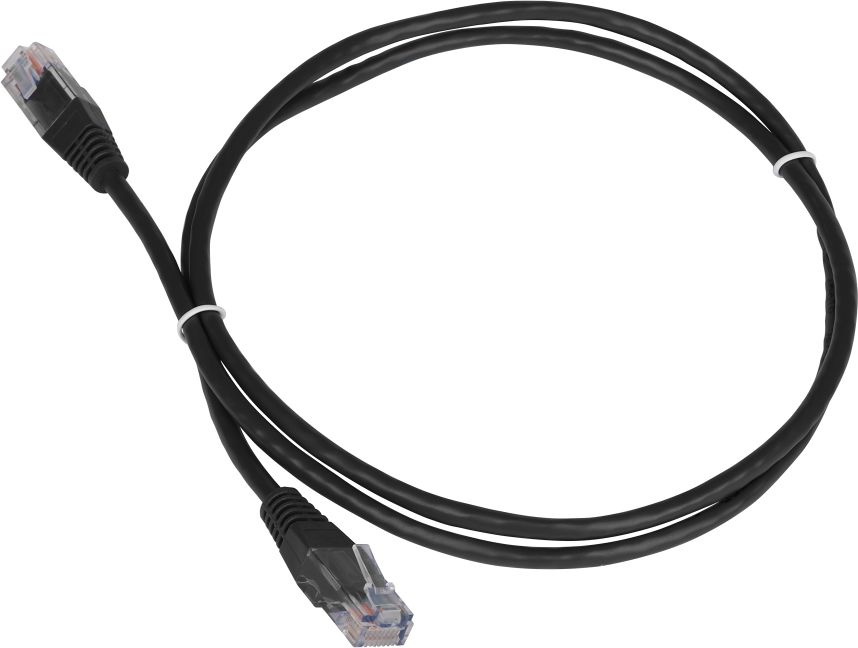 Патч-корды медные  Неватека Патч-корд Lanmaster TWT-45-45-1.0-BK UTP вилка RJ-45-вилка RJ-45 кат.5е 1м чёрный ПВХ (уп.:1шт)