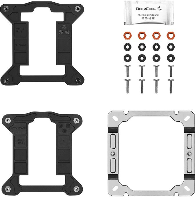 Устройство охлаждения(кулер) Deepcool AG400 LED Soc-AM5/AM4/1151/1200/1700 4-pin 18-32dB Al+Cu 130W 614gr LED Ret