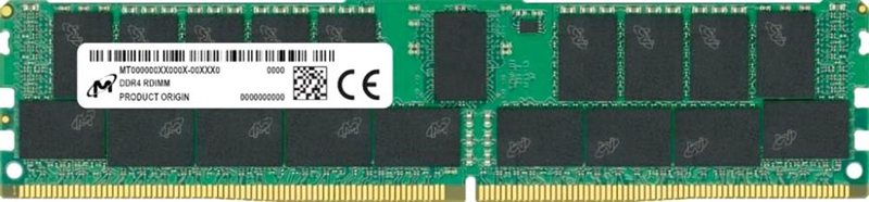 Оперативная память Micron DDR4 RDIMM 32GB 2Rx4 3200 MHz ECC Registered MTA36ASF4G72PZ-3G2  (Analog Crucial CT32G4RFD432A) (MTA36ASF4G72PZ-3G2R1)