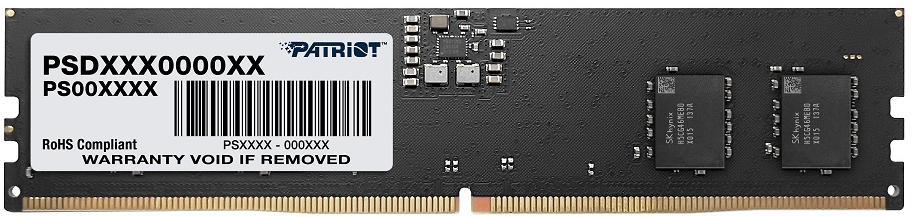  Память DDR5 8Gb 4800MHz Patriot PSD58G480041 Signature RTL PC5-38400 CL40 DIMM ECC 288-pin 1.1В single rank