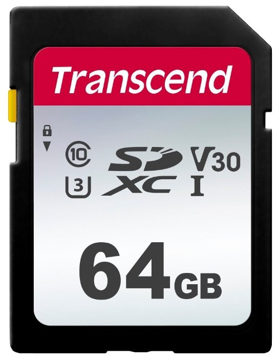 Флеш карта SDXC 64Gb Class10 Transcend TS64GSDC300S 300S w/o adapter