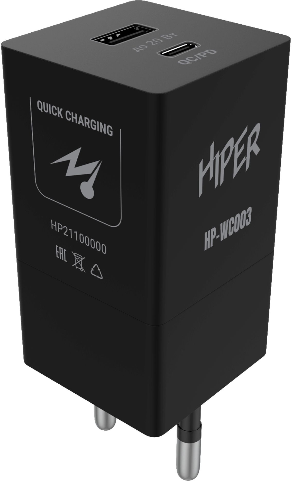 Сетевое зар./устр. Hiper HP-WC003 PD+QC черный