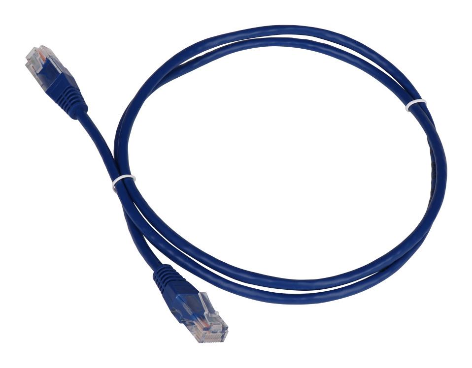 Патч-корд Lanmaster TWT-45-45-0.3-BL UTP вилка RJ-45-вилка RJ-45 кат.5е 0.3м синий ПВХ (уп.:1шт)