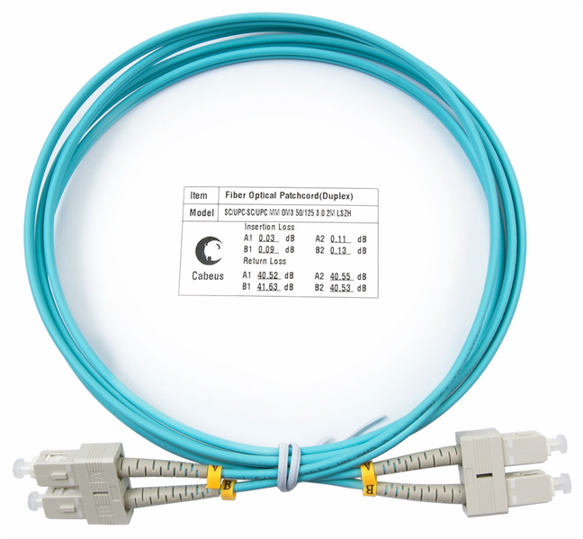 Cabeus FOP-50-SC-SC-2m Шнур оптический duplex SC-SC 50/125 mm OM3 2м LSZH (FOP-50-SC-SC-2m)