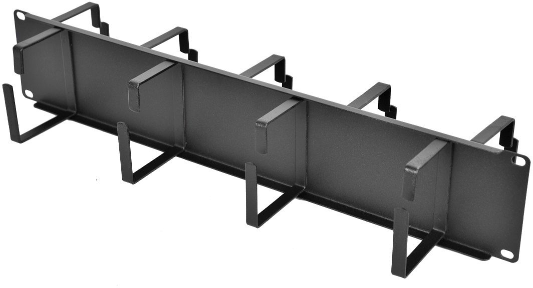   Неватека Кабельный органайзер Горизонтальный ЦМО ГКО-2-9-9005 двухсторонний кольца 2U шир.:19" глуб.:145.2мм