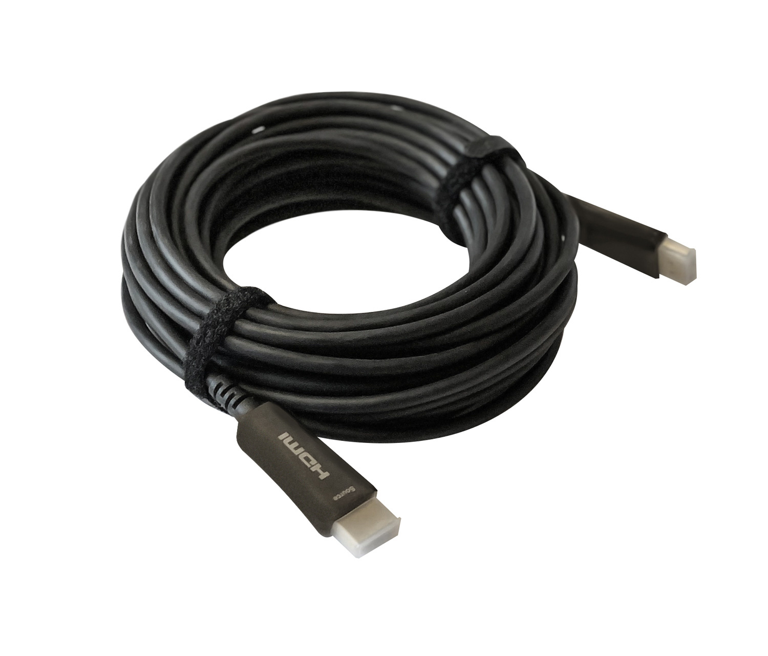 Кабель аудио-видео Digma HDMI 2.0 AOC HDMI (m)/HDMI (m) 20м. Позолоченные контакты черный (BHP AOC 2.0-20)