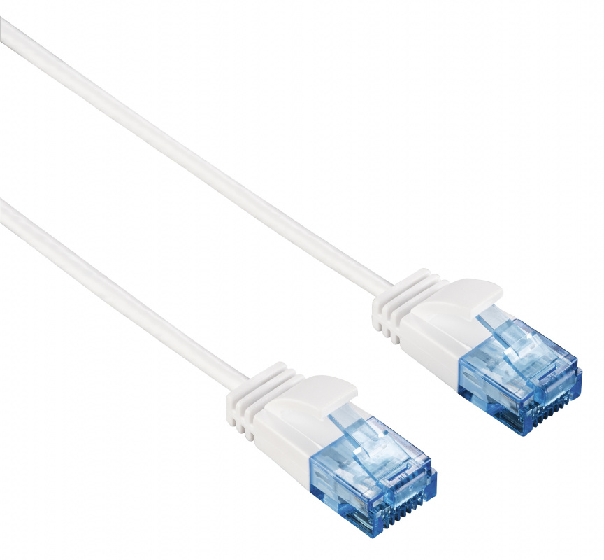 Кабели  Неватека Патч-корд Hama Slim-Flexible UTP 4 пары cat6 1.5м белый RJ-45 (m)-RJ-45 (m)