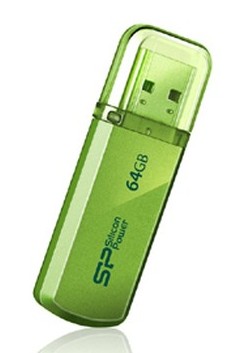 Флеш Диск Silicon Power 64Gb Helios 101 SP064GBUF2101V1N USB2.0 зеленый