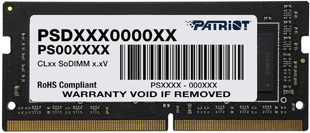  Память DDR4 16Gb 2666MHz Patriot PSD416G266681S RTL PC4-21300 CL19 SO-DIMM 260-pin 1.2В