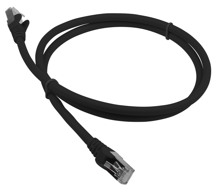 Патч-корд LANMASTER LSZH FTP кат.6A, 7.0 м, черный (LAN-PC45/S6A-7.0-BK)