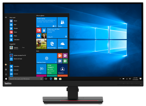 Монитор Lenovo ThinkVision T27h-2L 27" 16:9 QHD (2560x1440) IPS, 4ms, 1000:1, 350cd/m2, 178/178, 1xHDMI 1.4, 1xDP 1.2, 1xUSB-C, USB Hub (4x USB 3.1), 1xAudio Out (3.5 mm), Tilt, Swivel, Lift, Pivot, 3YR (62B1GAT2EU)