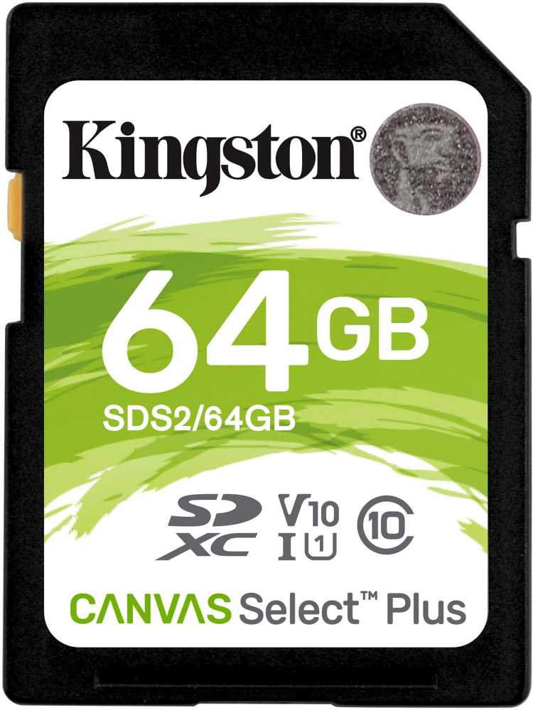 Флеш карта SDXC 64Gb Class10 Kingston SDS2/64GB Canvas Select Plus w/o adapter