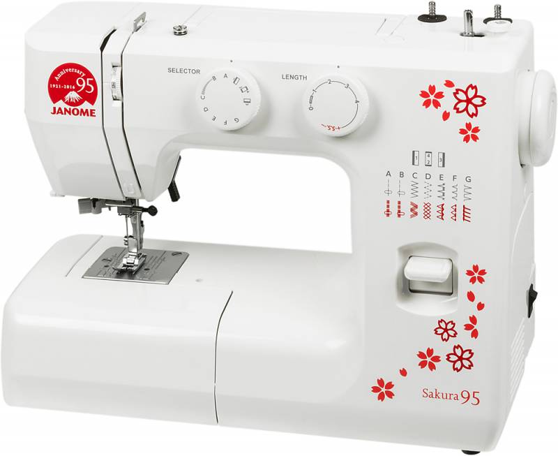 Швейная машина Janome Sakura 95 белый/цветы