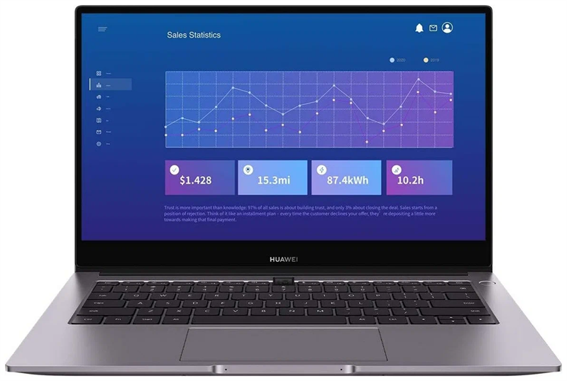 Ноутбук Huawei MateBook B3-520/15.6'' 1920x1080/Intel i7 1135G7/16G/SSD NVMe 512G/72%/TPM/Wi-Fi/Bluetooth/Camera/Win 10 pro/1,56Kg/1y warranty (BohrDZ-WFE9A) (BDZ-WFE9A) (53013FCE)