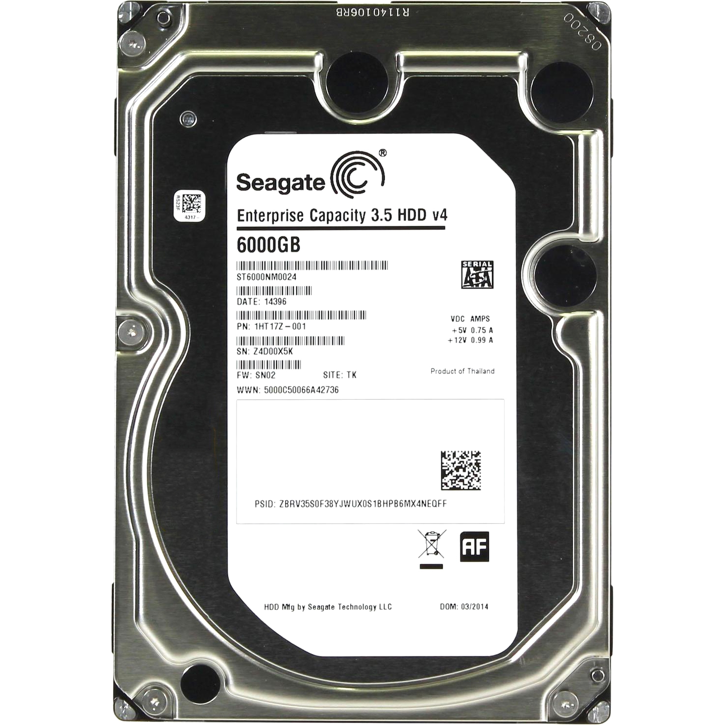 Жесткие диски  Неватека Жесткий диск Seagate Enterprise Capacity ST6000NM0024