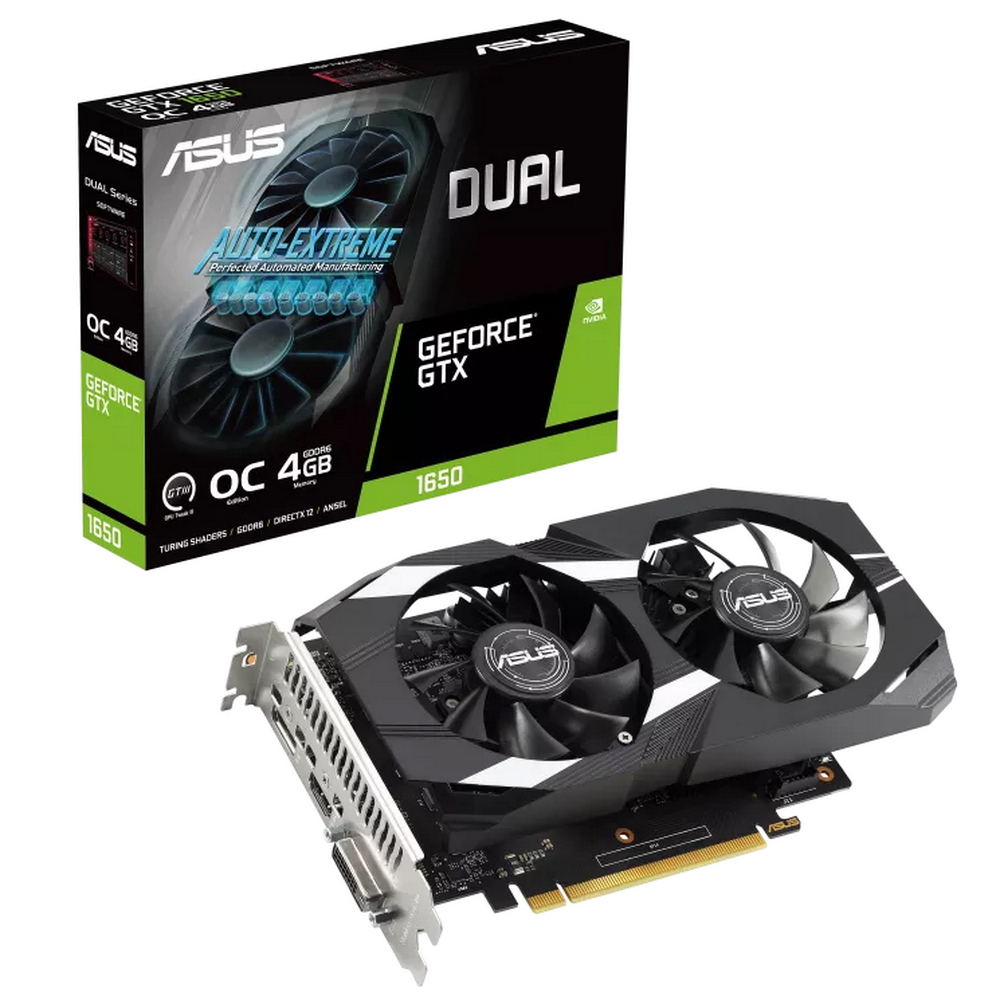  Видеокарта ASUS Dual nVidia GTX 1650 4096 12000 128 RTL [90YV0GX8-M0NA00]