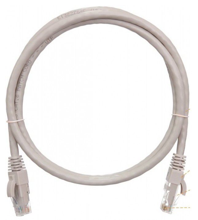 Патч-корд Lanmaster LAN-PC45/U6-2.0-GY вилка RJ-45-вилка RJ-45 кат.6 2м серый LSZH