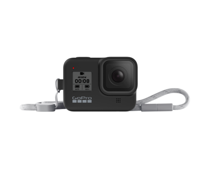 Экшн-камеры Силиконовый чехол с ремешком для камеры HERO8 черный GoPro AJSST-001 (Sleeve +  Lanyard)