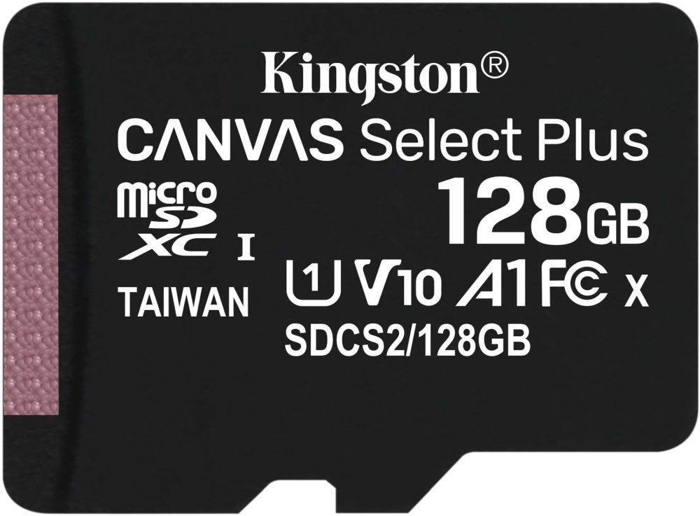 Флеш карта microSDXC 128Gb Class10 Kingston SDCS2/128GBSP Canvas Select Plus w/o adapter