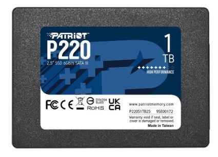 Накопитель SSD Patriot SATA III 1Tb P220S1TB25 P220 2.5"