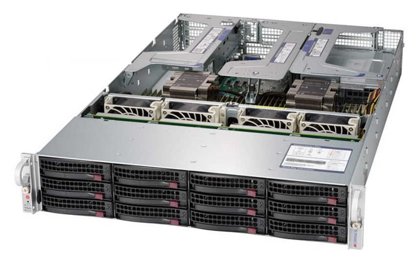 Платформа SuperMicro SSG-6029P-E1CR12T x12 LSI3108 10G 2P 2x1200W