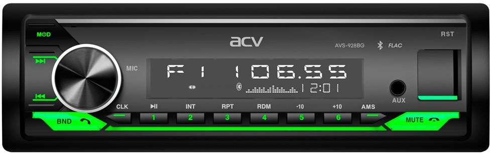 Головные устройства  Неватека Автомагнитола ACV AVS-928BG 1DIN 4x50Вт