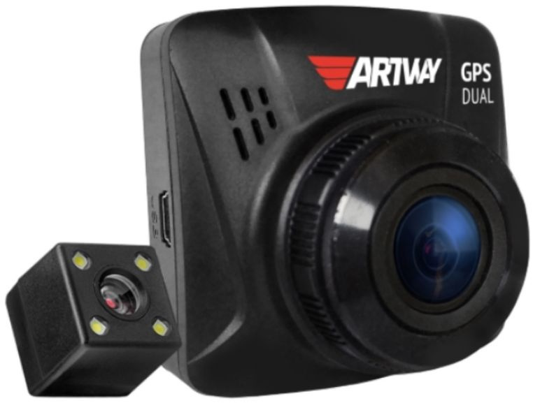 Видеорегистратор Artway AV-398 GPS Dual Compact черный 12Mpix 1080x1920 1080p 170гр. GPS