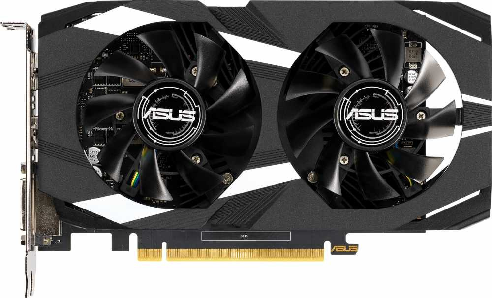 Видеокарта Asus PCI-E DUAL-GTX1650-4G NVIDIA GeForce GTX 1650 4096Mb 128 GDDR5 1485/8002 DVIx1 HDMIx1 DPx1 HDCP Ret