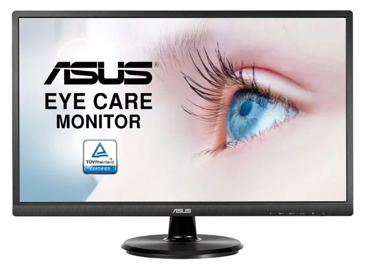 Монитор ASUS 23.8" VA249HE VA LED, 1920x1080, 5ms, 250cd/m2, 178°/178°, 3000:1 (100Mln:1), D-Sub, HDMI, 75Hz, Tilt, Blue Light Filter & Flicker free, VESA, Black, 90LM02W1-B02370 (VA249HE)