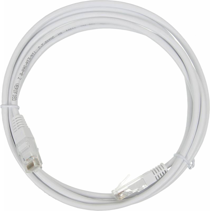 Патч-корд Lanmaster UTP TWT-45-45-2.0-WH UTP вилка RJ-45-вилка RJ-45 кат.5е 2м белый ПВХ (уп.:1шт)