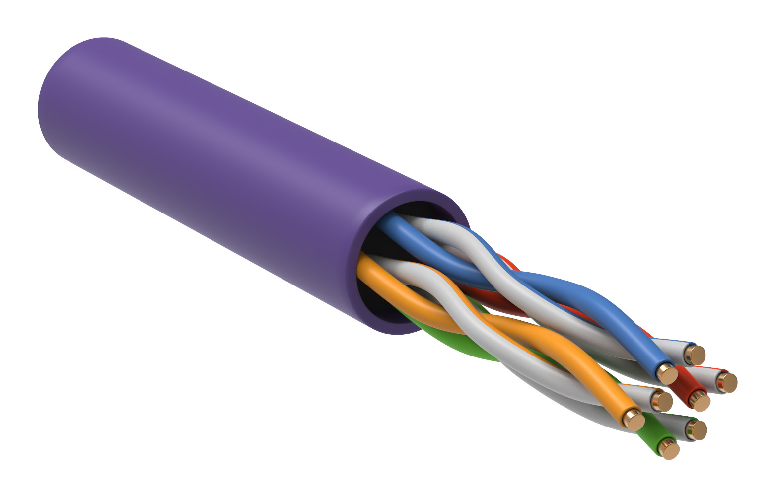 Кабель медный  Неватека Кабель информационный ITK LC1-C5E04-126 кат.5е U/UTP не экранированный 4X2X24AWG LSZH внутренний 305м фиолетовый