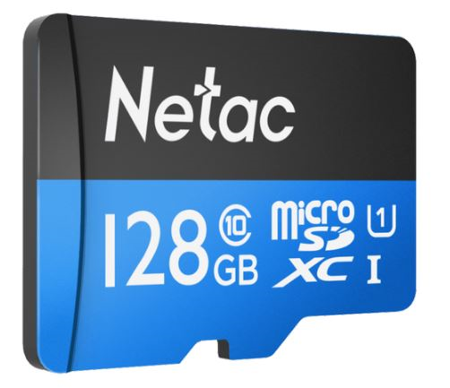 Карта памяти Netac P500 Standard MicroSDXC 128GB U1/C10 up to 90MB/s, retail pack with SD Adapter