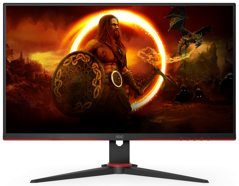   Неватека Монитор 23,8" AOC 24G2SAE/BK 1920x1080@165Hz VA LED 16:9 4ms VGA 2*HDMI 80M:1 178/178 350cd 3000:1 Tilt Black/Red (24G2SAE)