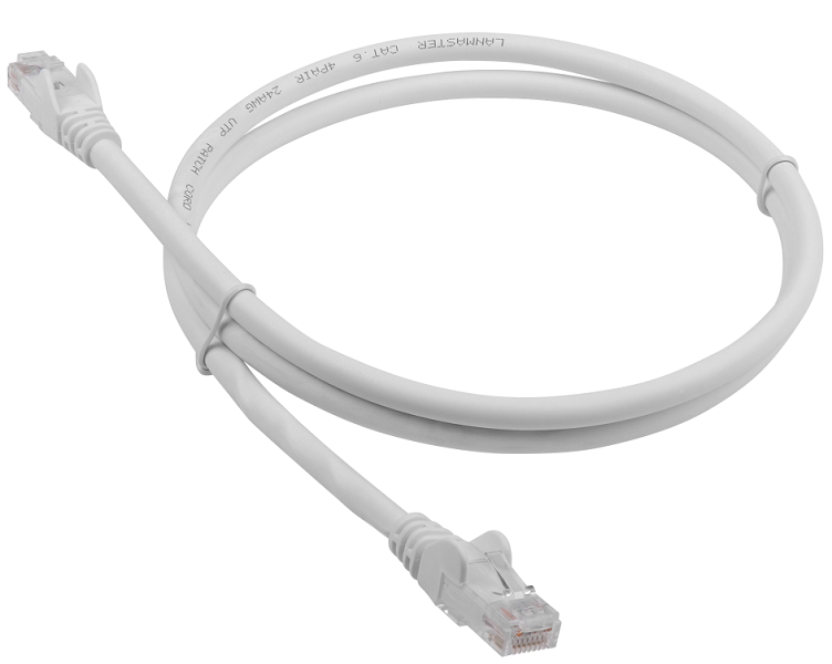 Патч-корд Lanmaster LAN-PC45/U6-1.0-WH вилка RJ-45-вилка RJ-45 кат.6 1м белый LSZH (уп.:1шт)