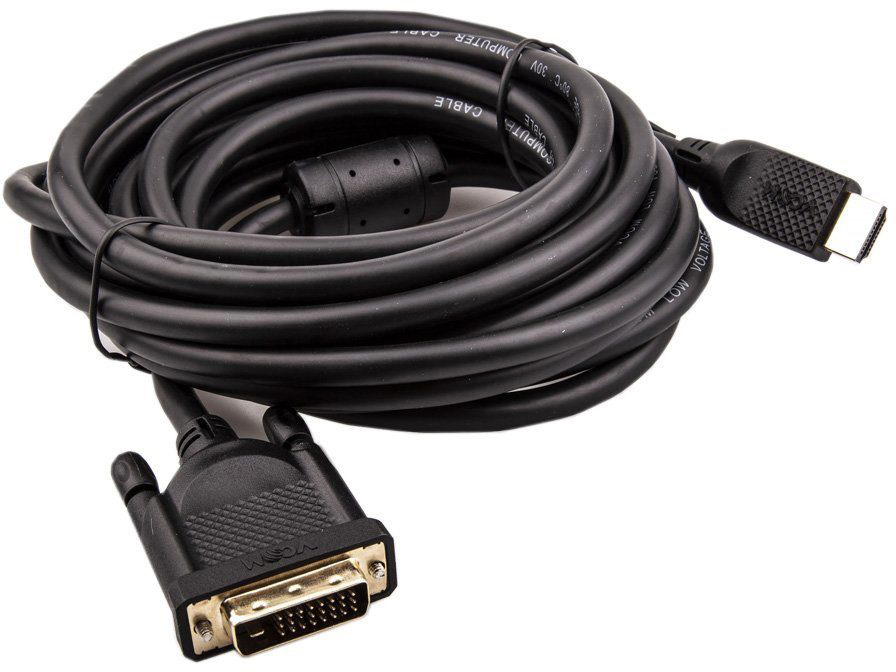 VCOM CG484GD-5M Кабель HDMI AM/DVI(24+1)M, 5м, CU, 1080P@60Hz, 2F, VCOM  <CG484G-5M>