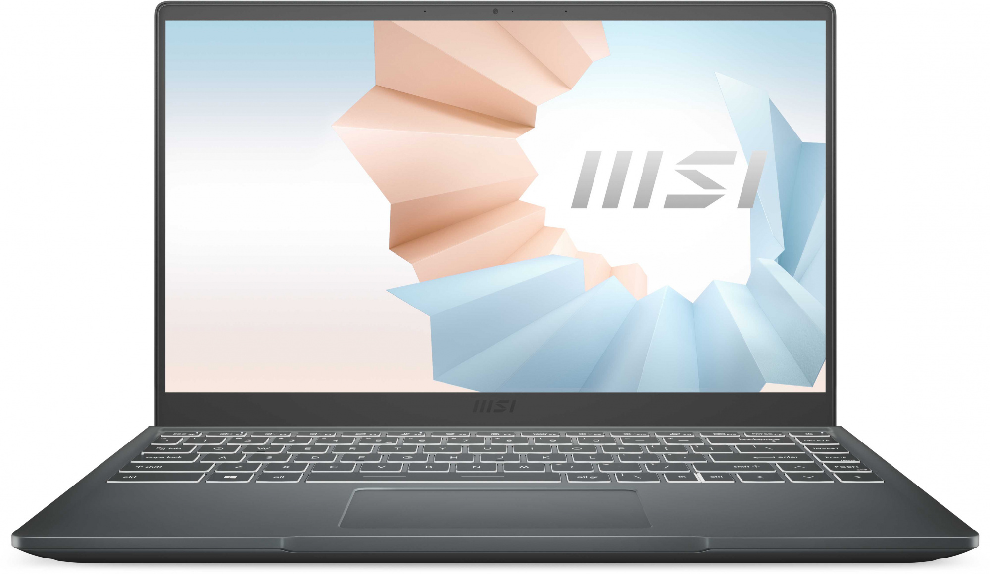 Ноутбук MSI Modern 14 B11MOU-1239RU Core i5 1155G7 8Gb SSD256Gb Intel Iris Xe graphics 14" IPS FHD (1920x1080) Windows 11 Professional dk.grey WiFi BT Cam