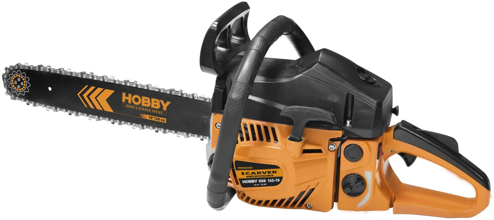 Цепные пилы  Неватека Электрическая цепная пила Carver HOBBY HSG 162-18 2400Вт 3.2л.с. дл.шин.:18" (45cm)