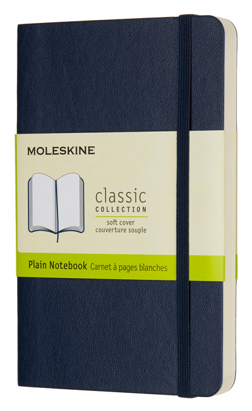 Блокнот Moleskine CLASSIC SOFT QP613B20 Pocket 90x140мм 192стр. нелинованный мягкая обложка синий сапфир