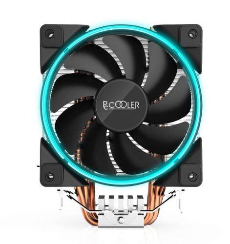 Кулер для процессора PCCooler GI-X3B S775/115X/AM2/AM3/AM4 (24 шт/кор, TDP 125W, вент-р 120мм с PWM, 3 тепловые трубки 6мм, синяя LED подсветка, 1000-1800RPM, 26.5dBa) (GI-X3B)