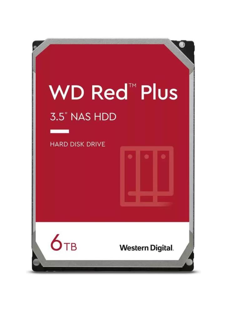   Неватека Жесткий диск Western Digital Red Plus WD60EFPX 6TB 3.5" 5400 RPM 128MB SATA-III NAS Edition