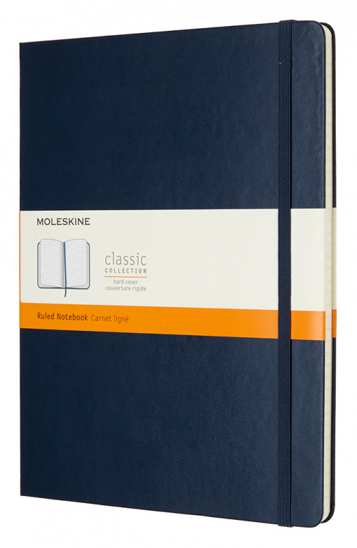 Блокнот Moleskine CLASSIC QP090B20 XLarge 190х250мм 192стр. линейка твердая обложка синий