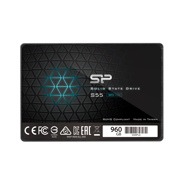 Твердотельный накопитель Solid State Disk Silicon Power Slim S55 960Gb SATA-III 2,5”/7мм SP960GBSS3S55S25 (SP960GBSS3S55S25)